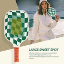 Set 1 White  And Green T700 Carbon Fiber Pickleball Paddle Set - 2 Paddles, 4 Balls, and Portable Carry Bag for Adults and Students
