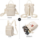 Green Mini Waterproof Oxford Backpack - Lightweight 263g Travel Crossbody Bag with Adjustable Straps