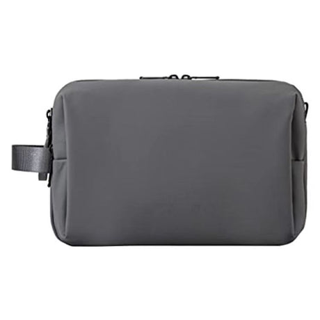 Grey Stylish Waterproof Travel Toiletry Bag Organizer - Large Capacity Shaving Kit & Makeup Case(Makeup is a prop for shooting and is not included)