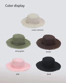 Black Packable Cotton Bucket Hat - Folds into Wearable Pouch | Frayed Edge Sun Hat with Chin Strap