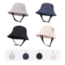 Dark Blue UV50+ Sun Protection Bucket Hat - Waterproof, Quick-Dry, Foldable Outdoor Fishing Hat for Men and Women
