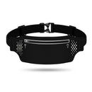 2 Pcs Black Lightweight Women's Running Waist Bag - Splash-Proof Fitness Belt with Stretchable Phone Storage