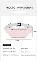 2 Pcs Light Blue Lightweight Women's Running Waist Bag - Splash-Proof Fitness Belt with Stretchable Phone Storage