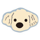 2 Pcs Style 5 Beige Puppy pattern Cartoon Pet Feeding Mat for Cats & Dogs - Absorbent Diatom Mud Splash-Proof Mat, Easy to Clean