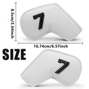 Gray Green Golf Iron Head Covers Set of 10 - Waterproof PU Leather Club Protectors with Embroidered Numbers (3-9, P, A, S)