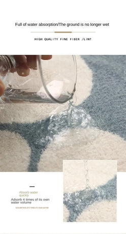 2 Pcs Grey And White Foot-Shaped Plush Bath Mat - Non-Slip Absorbent Bathroom Rug for Bedroom and Doorway (50x80cm)
