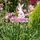Colorful Butterfly Pattern Charming Metal Garden Stakes | Welcome Yard & Lawn Decor