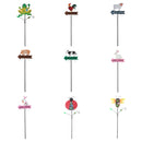 Colorful Rooster Pattern Charming Metal Garden Stakes | Welcome Yard & Lawn Decor