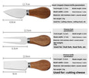 Brown And Black Premium Acacia Wood Cheese Board Set | Charcuterie Platter with 3 Stainless Steel Knives