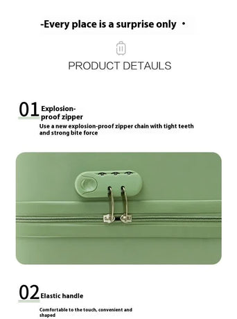 Dark Green Compact 18-Inch Carry-On Suitcase | Lightweight ABS Hardside Spinner Luggage