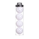 2 Tubes White Outdoor Pickleball Balls 4-Pack - Durable 40-Hole Design with Carry Tube(8 balls in total)