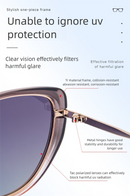 Black Frame Chic Cat Eye Polarized Sunglasses for Women - Lightweight UV Protection Fashion Eyewear
