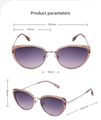 Dark Green Frame Chic Cat Eye Polarized Sunglasses for Women - Lightweight UV Protection Fashion Eyewear