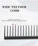Grey Air Cushion Massage Paddle Brush & Wide Tooth Comb Set - Gentle Detangling for All Hair Types