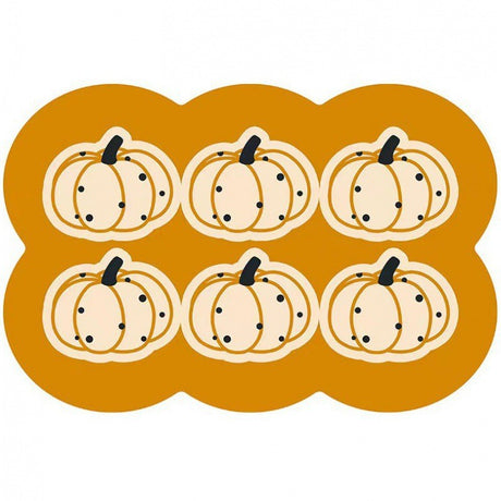 Style 8 Yellow Pumpkin Pattern Absorbent Diatomaceous Earth Pet Feeding Mat - Non-Slip & Quick Dry Placemat (50x80cm)