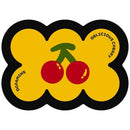 Style 10 Yellow,Black And Red Cherry Pattern Absorbent Diatomaceous Earth Pet Feeding Mat - Non-Slip & Quick Dry Placemat (50x80cm)