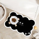 Style 12 Black Absorbent Diatomaceous Earth Pet Feeding Mat - Non-Slip & Quick Dry Placemat (50x80cm)