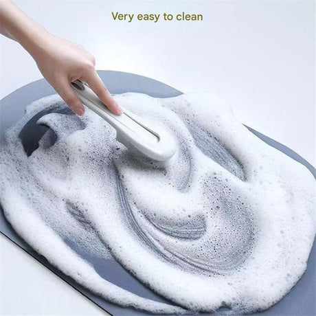 Style 12 Black Absorbent Diatomaceous Earth Pet Feeding Mat - Non-Slip & Quick Dry Placemat (50x80cm)