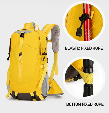 Grey Lightweight 30L Hiking Backpack - Water-Resistant Outdoor Daypack for Trekking & Travel