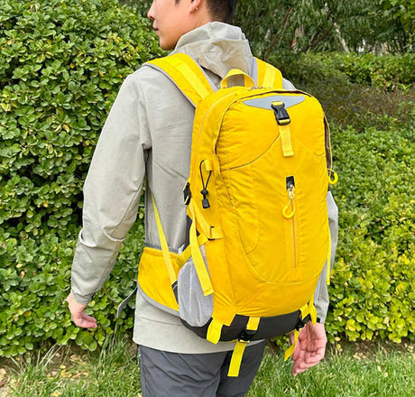 Green Lightweight 30L Hiking Backpack - Water-Resistant Outdoor Daypack for Trekking & Travel