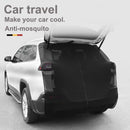 Size S Black Magnetic Car Window Sun Shade Screens & SUV Tailgate Mosquito Net Set - Breathable Bug Protection