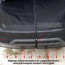 Size XL Black Magnetic Car Window Sun Shade Screens & SUV Tailgate Mosquito Net Set - Breathable Bug Protection