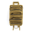 Khaki Heavy Duty Roll-Up Tool Bag Organizer - Waterproof Oxford Fabric Pouch with Multiple Pockets
