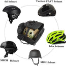 Green Tactical Helmet Bag & Utility Pouch - Padded MOLLE Gear Storage Carrier