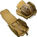 Green Tactical Helmet Bag & Utility Pouch - Padded MOLLE Gear Storage Carrier