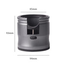 Dark Grey Round Professional Aluminum Espresso Tamping Station - Adjustable Portafilter Holder Stand