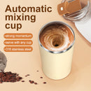 Dark Blue 316 Stainless Steel Rechargeable Electric Self-Stirring Mug - 420ml Automatic Mixing Cup with Magnetic Rotor