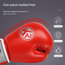 Yellow And Silver Durable 8oz PU Leather Boxing Gloves - Padded & Ventilated for Training