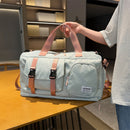 Pink Holographic Gym Duffel Bag - Dry Wet Separation - Large Capacity