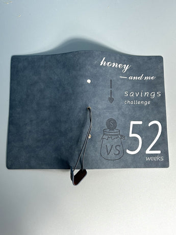 Orange 52-week couple's savings challenge binder - 6-ring financial planner set (2 books)