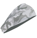Camouflage Beige 5-Pack Wide Sports Headbands for Women - Non-Slip Yoga Headwraps with Sweat-Wicking Fabric (88% Nylon+12% Spandex)
