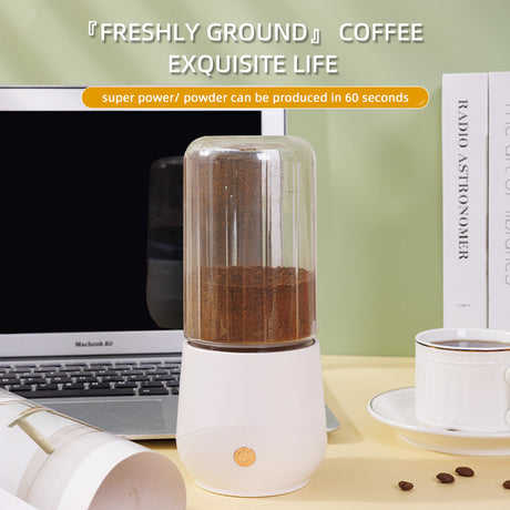 White Compact Portable Blender - USB Rechargeable Mini Juicer Cup with 4 Blades