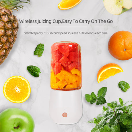 Purple Compact Portable Blender - USB Rechargeable Mini Juicer Cup with 4 Blades