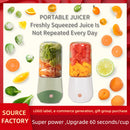 Green Compact Portable Blender - USB Rechargeable Mini Juicer Cup with 4 Blades