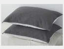 Brown Breathable 4-Layer Cotton Gauze Pillow Towel Pair - Japanese Style Grid (52x75cm)