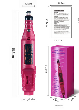Regular Set Portable Electric Nail Drill Kit - USB Manicure Pedicure Polishing & Shaping Tool Set