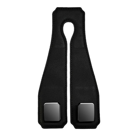 Black Heavy Duty Car Headrest Hooks (Set of 4 Units) - PU Leather Seat Back Organizer Hangers
