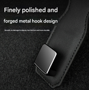 Grey Heavy Duty Car Headrest Hooks (Set of 4 Units) - PU Leather Seat Back Organizer Hangers