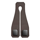 Coffee Heavy Duty Car Headrest Hooks (Set of 4 Units) - PU Leather Seat Back Organizer Hangers