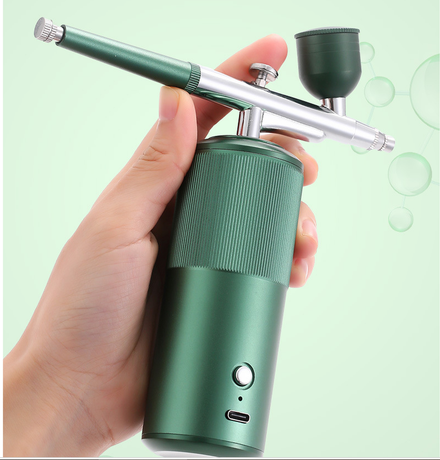 Pink Portable Oxygen Infusion Airbrush - Facial Mist Sprayer for Hydration & Skincare