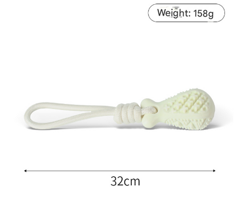 Green Single Drop of Water Durable Cotton Rope Dog Toy Set (3-Pack) - Chew, Tug & Treat Dispensing Ball for Dental Health