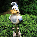 Blue Quirky Resin Rooster Figurine Set (2-Pack) - Novelty Chicken Home Decor Ornaments