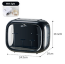 Black With Lamp Wall Mount & Desktop Blind Box Display Case - Clear Dustproof Storage Organizer for Collectibles & Figures