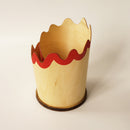 2PCS Red Creative Wooden Pencil Shaving Pen Holder - Novelty Desk Organizer & Stationery Storage