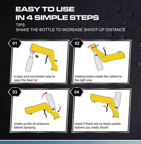 Gold Alloy Edition Champagne Gun Party Champagne Gun Sprayer - Novelty Beer Bottle Ejector & Stopper