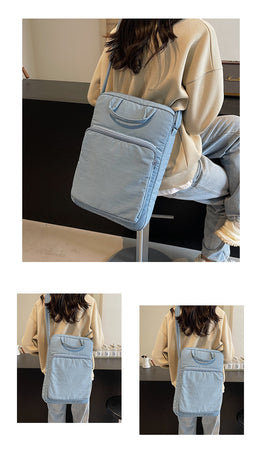 Chic blue Laptop Backpack for Women - Lightweight and Spacious
